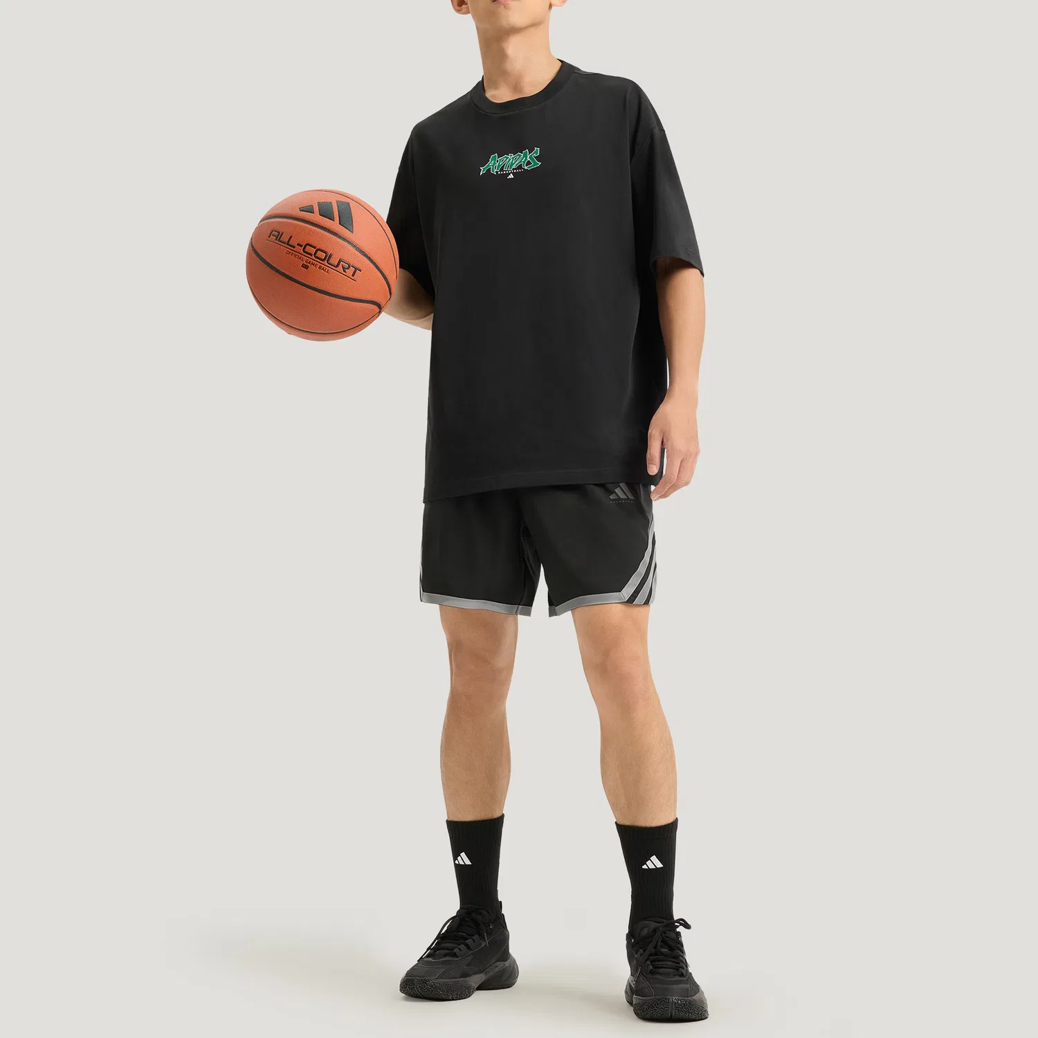 Футболка баскетбольная мужская Adidas, Black — фото 4
