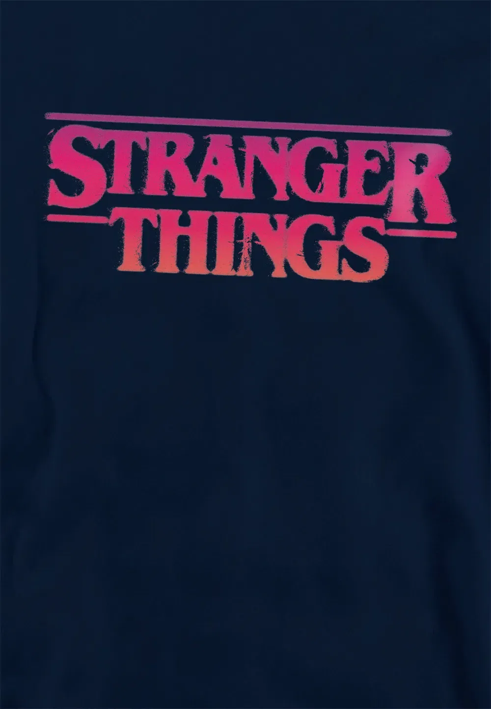 Детская худи Stranger Things с логотипом, темно-синий, темно-синий — фото 2