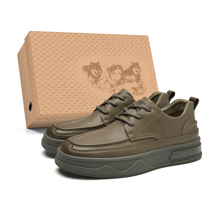 

SEPTWOLVES Мужские повседневные ботинки Box Casual - хаки (стандартный размер кожаной обуви), цвет Khaki (Standard Leather Shoe Size)