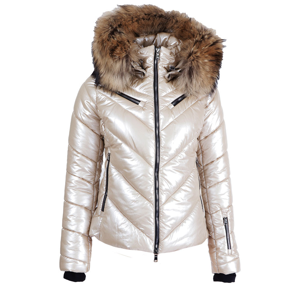 

Утепленная лыжная куртка MDC Jackie с натуральным мехом (женская), Glossy Platinum/Black