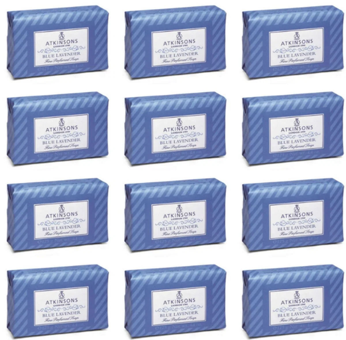 Твердое мыло Atkinsons Blue Lavender для тела, 12 шт. Atkinsons