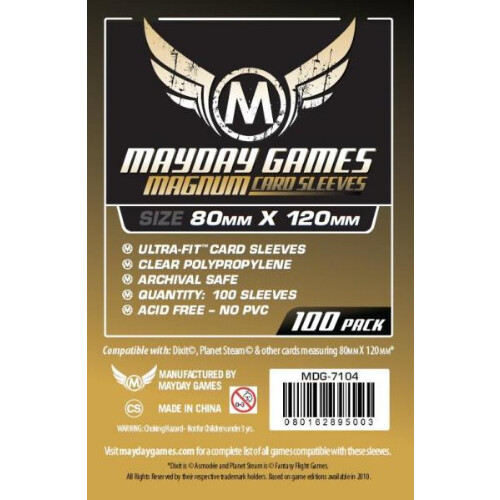 

Чехол для карточек Mayday Magnum 100 Card Sleeves 80Mm X 120Mm Mayday Games