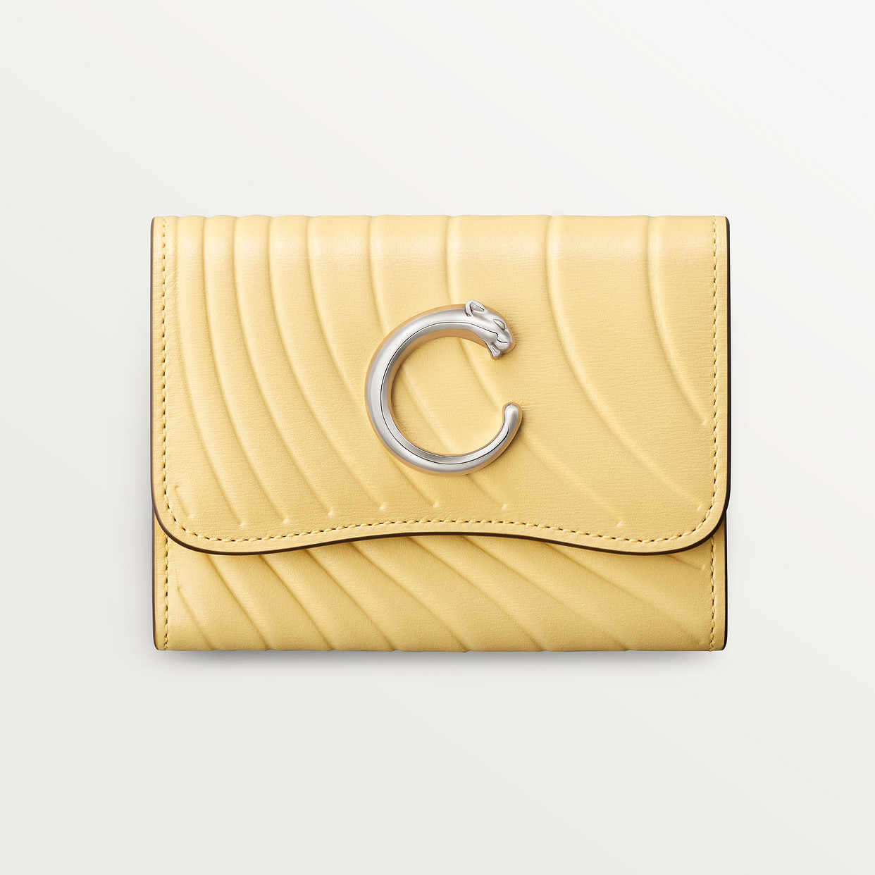 

Кошелек Cartier Portefeuille mini, Panthère C de Cartier, телячья кожа цвета мимозы