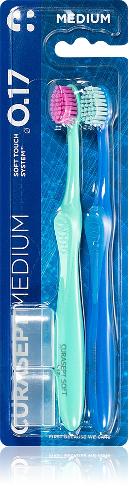 

Зубная щетка Softline 0.17 средняя, 2 шт. Curasept, 2 шт