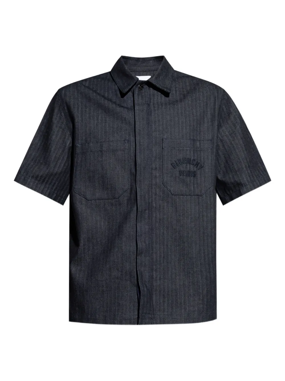 

Рубашка с узором в елочку Givenchy, синий