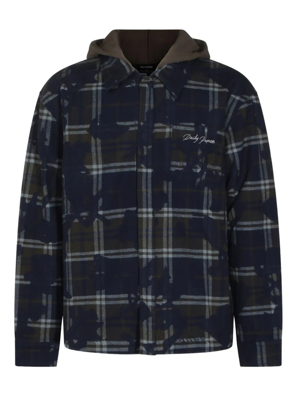 

Рубашка в клетку с нашивками Daily Paper, синий