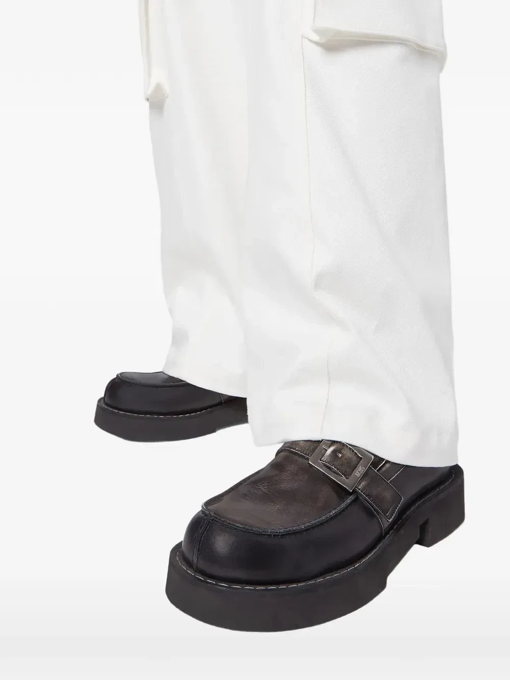 Лоферы на пряжке Clarks GCDS, черный — фото 4