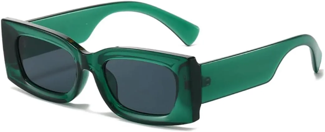 

Популярные модные квадратные солнцезащитные очки конфетных цветов для женщин, ретро-градиентные мужские очки с защитой от УФ-излучения UV400 UATXTAU, Green Grey