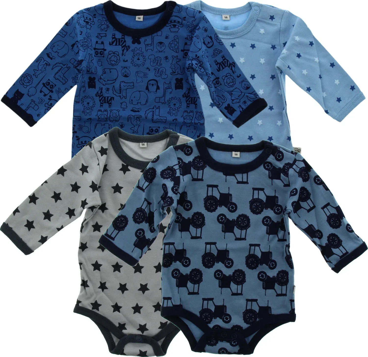 Боди детское с принтом Pippi Babywear, синий — фото 2
