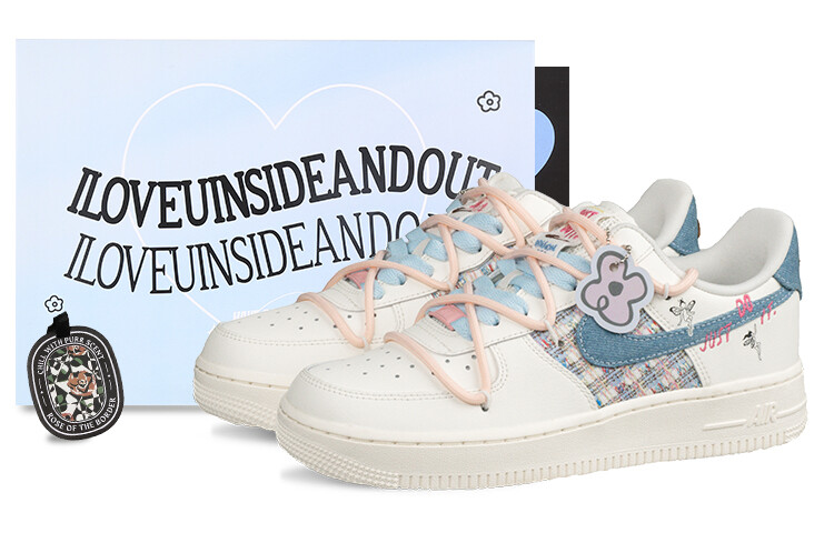 

Кроссовки Nike Air Force 1 Skateboard Shoes Women's Low-Top White Blue