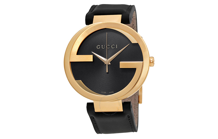 

GUCCI Часы Wrist Watch Quartz Movement Leather Strap Black Dial Men's Watch