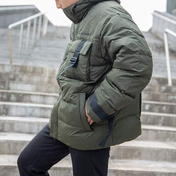 Пуховик adidas originals Utility Duck Down Winter Jacket Green, зеленый — фото 4