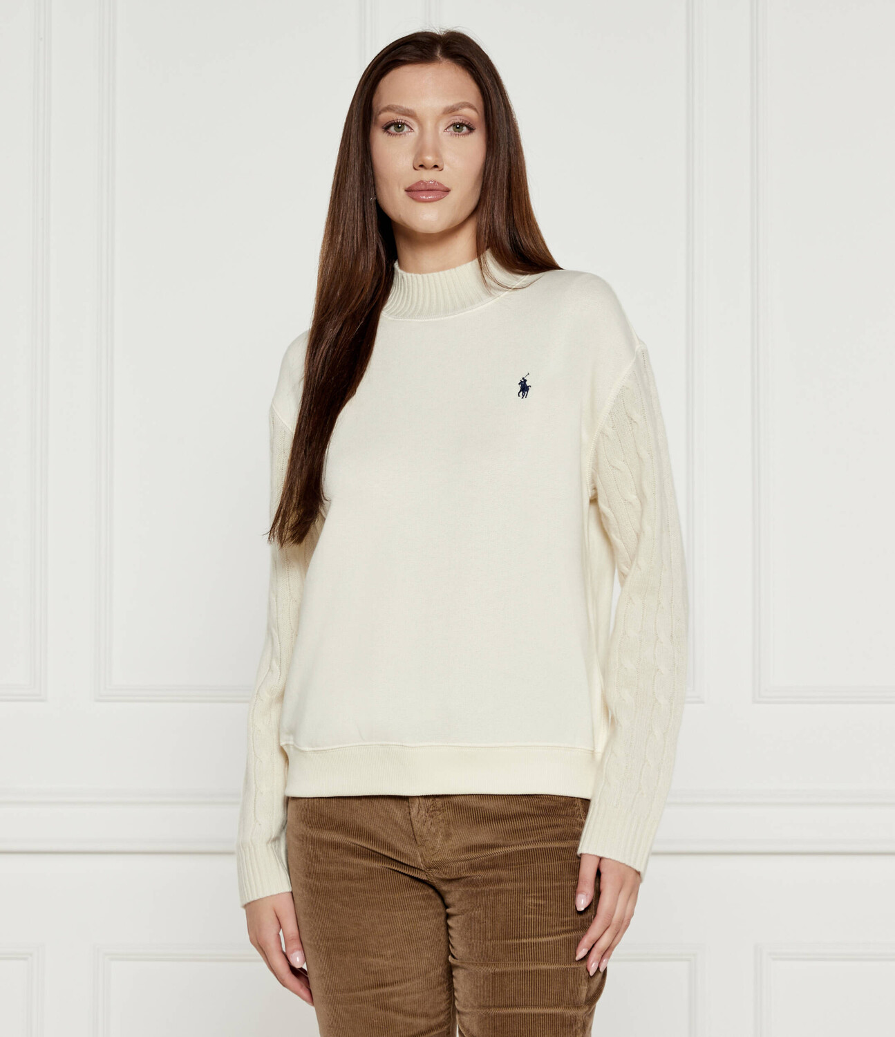 

Свитер POLO RALPH LAUREN mezzo dolcevita ISLAND, экрю