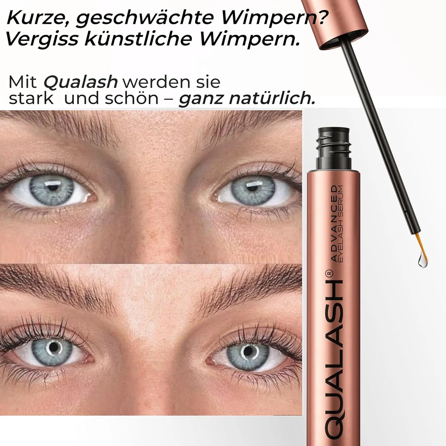 Сыворотка для роста ресниц QUALASH Advanced Lash & Eyelash Serum Qualash, Eyelash Serum With Qua-X Peptide Complex — фото 2