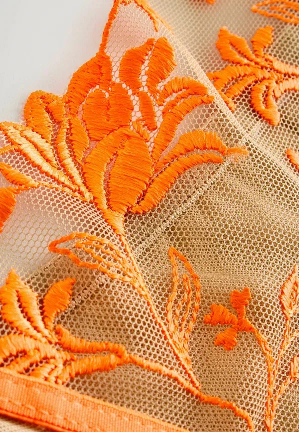 Трусы бразилианы Regular Fit Premium Embroidered Brazilian Knickers Next, оранжевый — фото 3