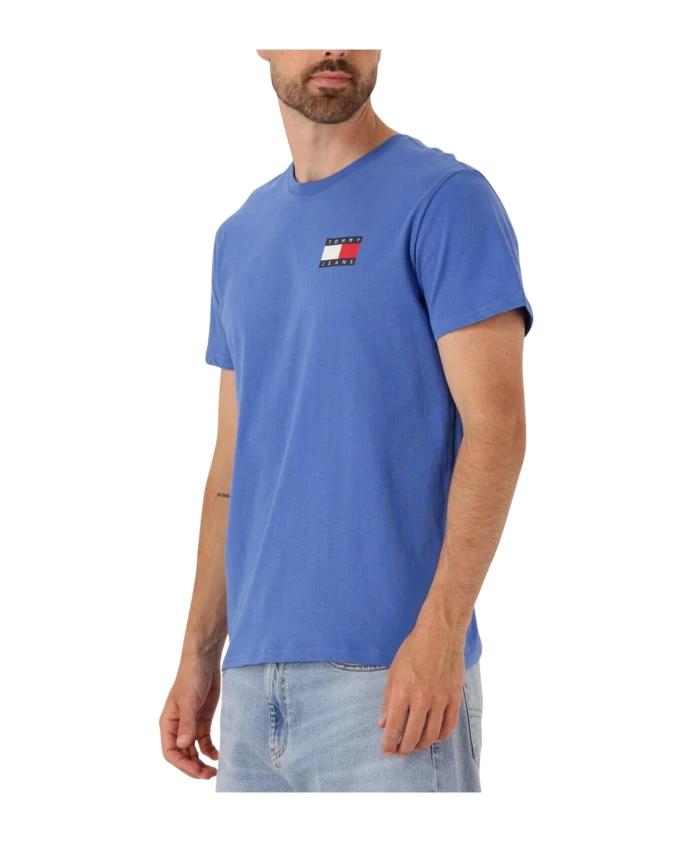 

Облегающая базовая футболка с флагом ext Tommy Jeans, синий