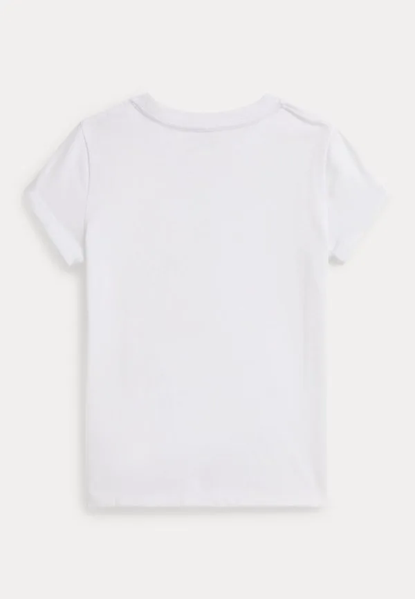 Футболка из хлопкового трикотажа с принтом в виде медведя поло. Polo Ralph Lauren, White — фото 2