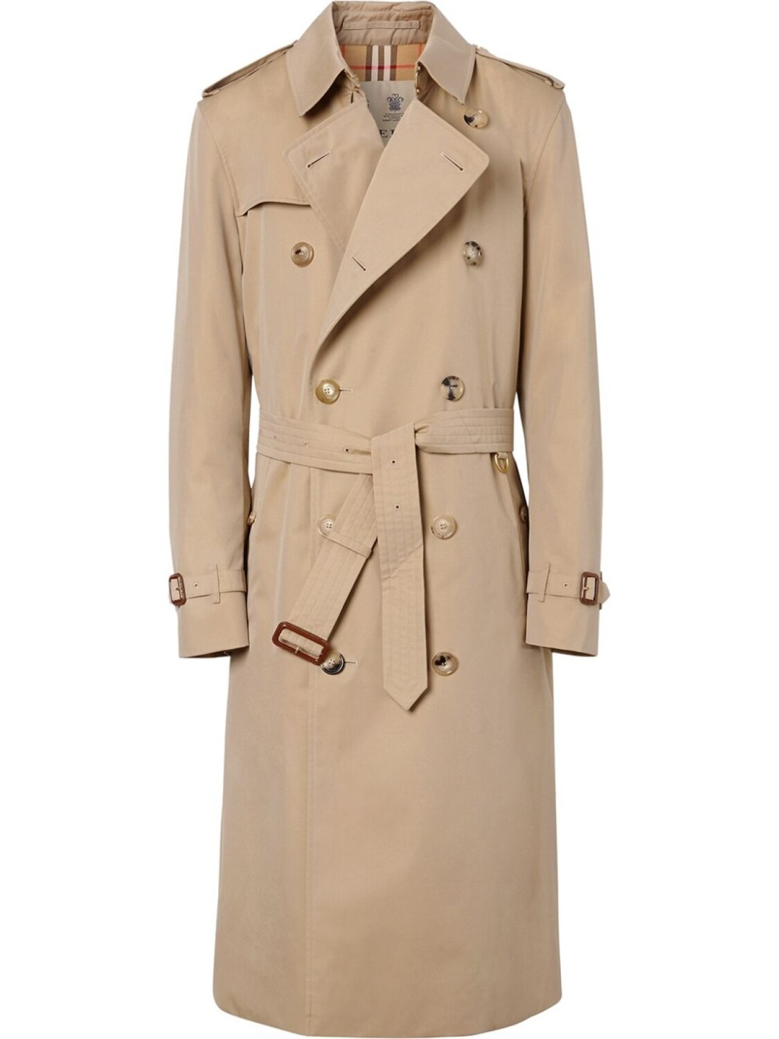 

Burberry длинный тренч The Kensington Heritage, нейтральный цвет