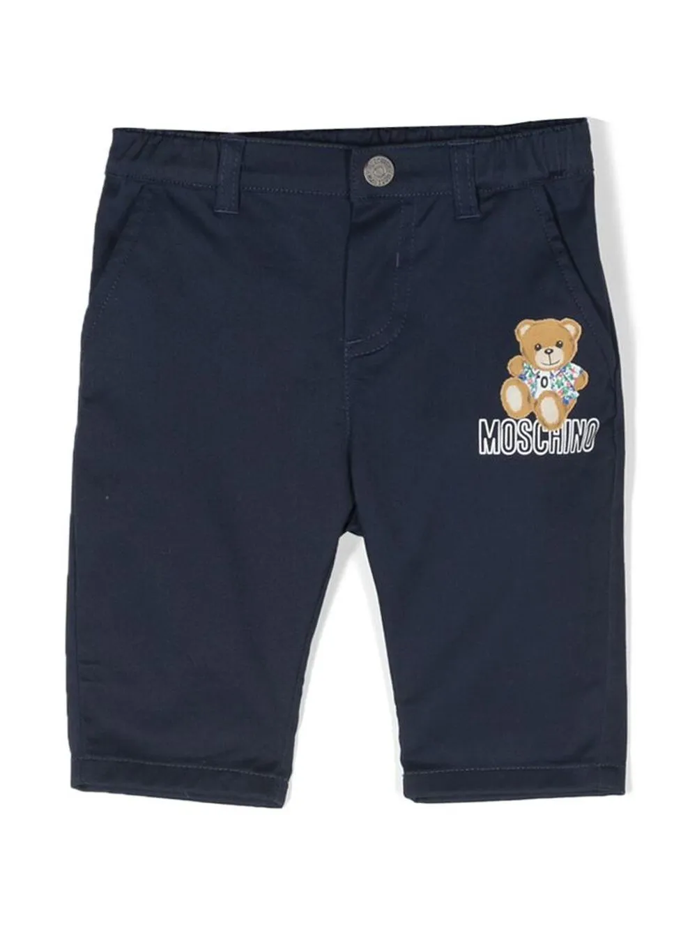 

Брюки чинос с логотипом Moschino Kids, синий