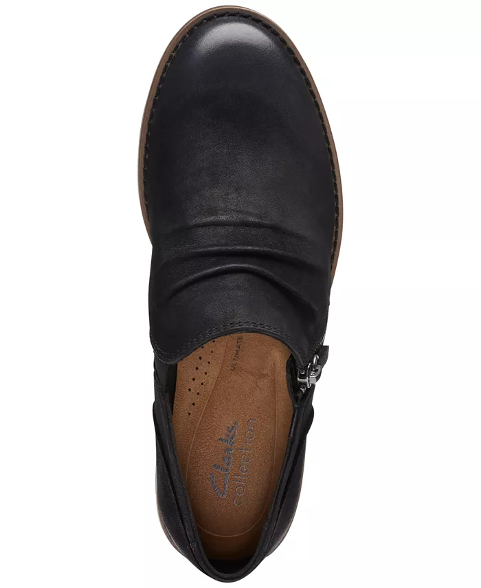 Женские ботильоны Camzin Pace с рюшами и молнией Clarks, черный — фото 3