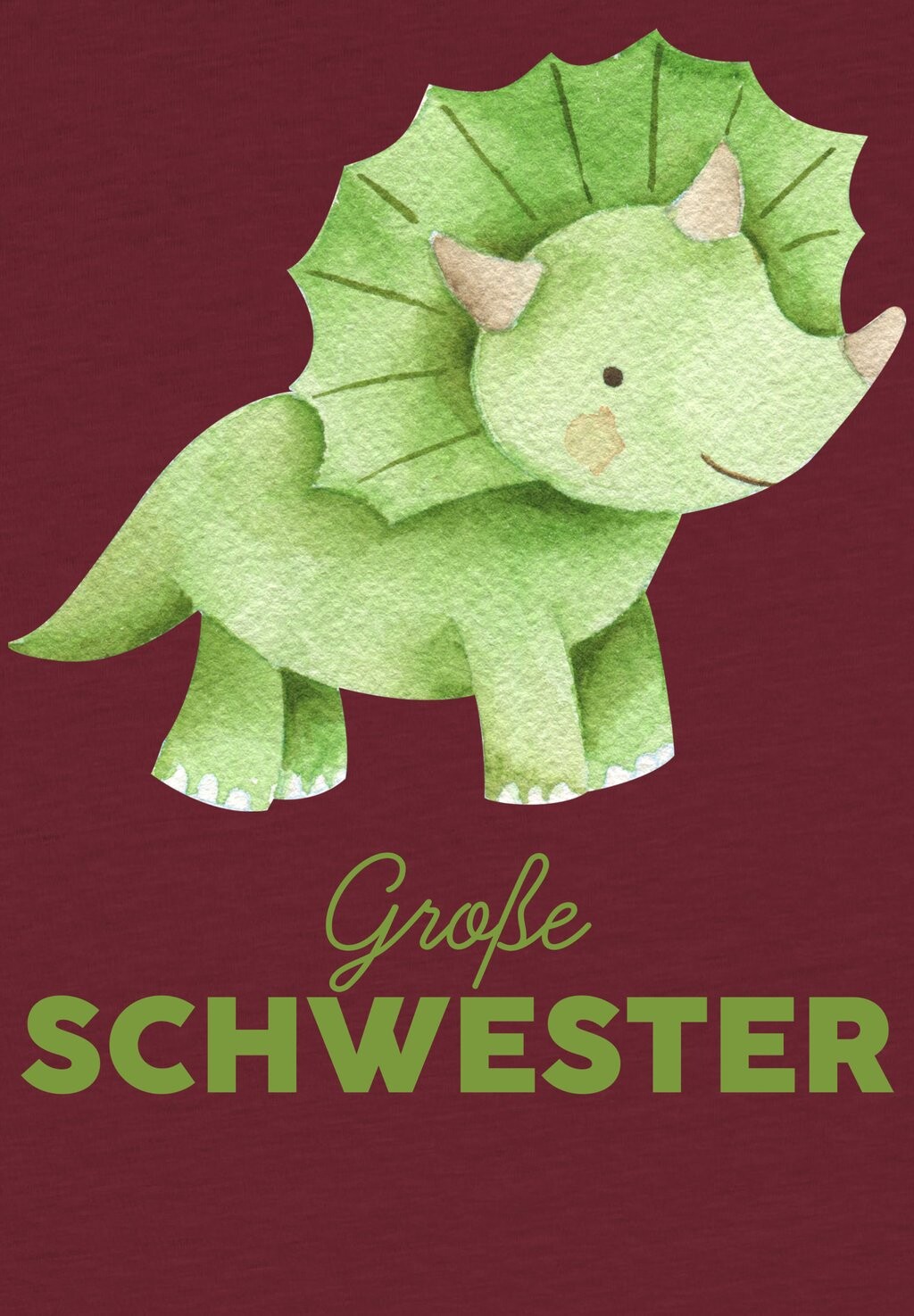

Футболка с принтом DINOSAURIER 01 GROSSE SCHWESTER watapparel, темно-красный