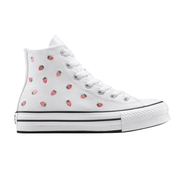 

Кроссовки Chuck Taylor All Star EVA Lift Platform High GS 'Embroidered Strawberries', белый