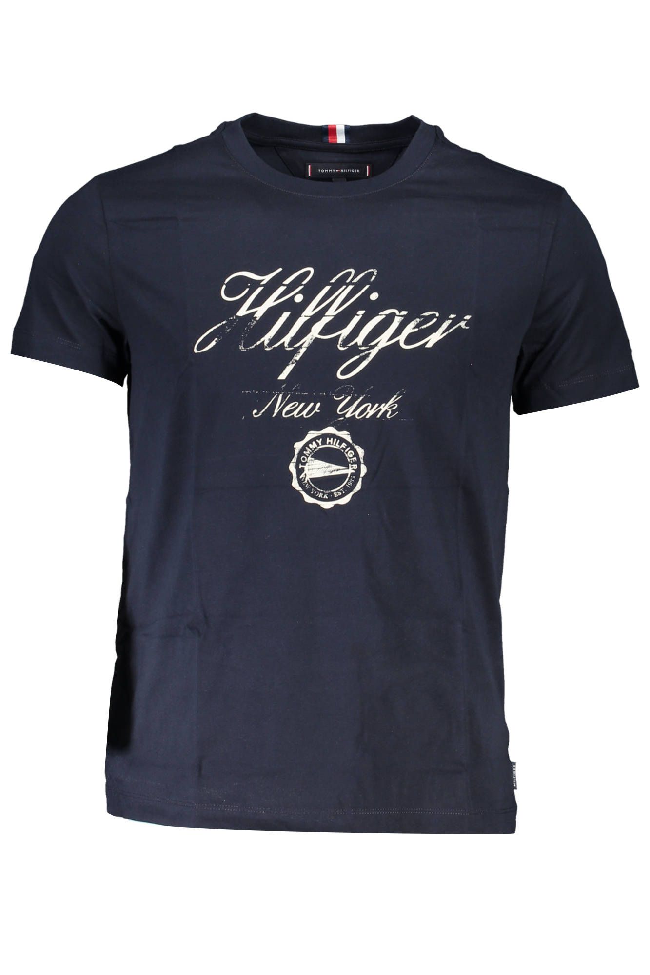 

Синяя хлопковая мужская футболка Tommy Hilfiger