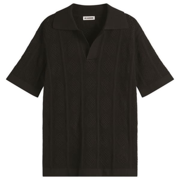 

Рубашка-Поло крючком Jil Sander, черный