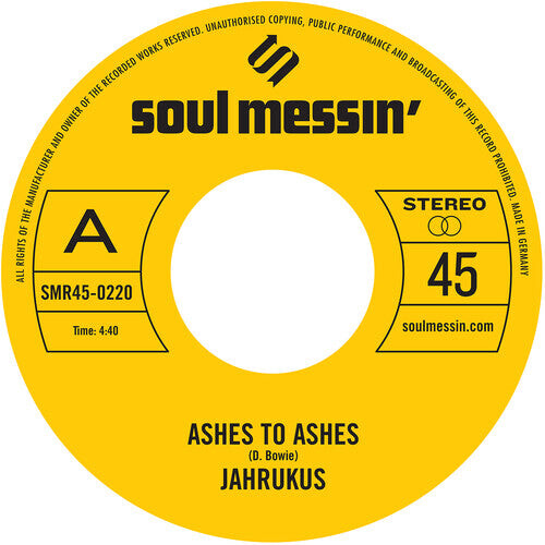 

Сингл 7" Jahrukus: Ashes to Ashes / Island Girl