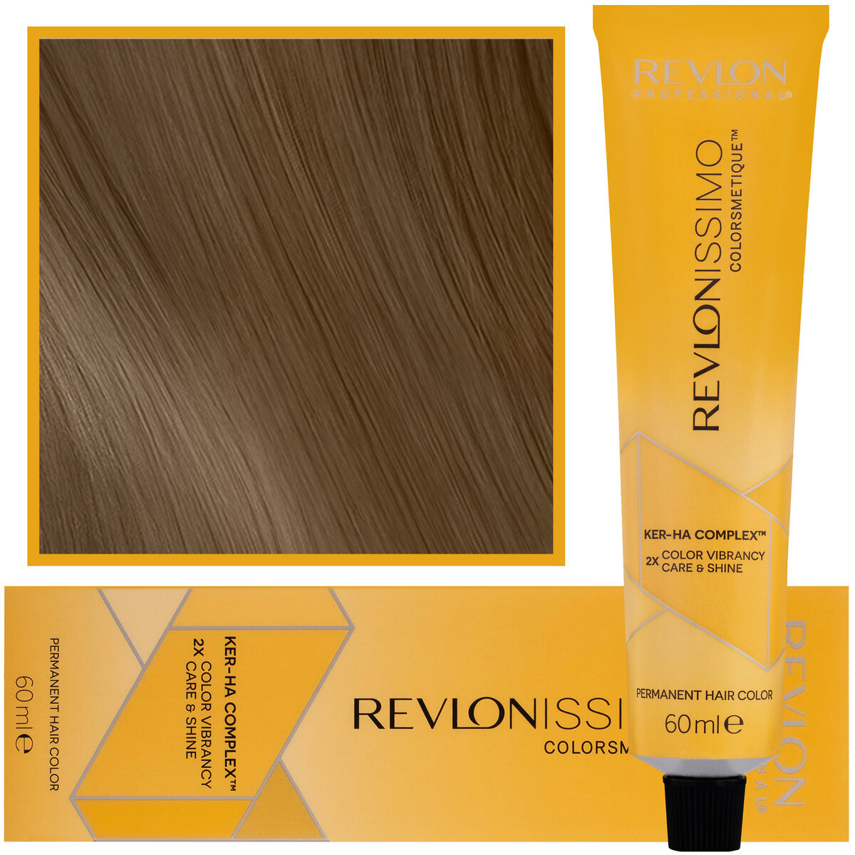 

Revlon, Revlonissimo Colorsmetique, Кремовая краска для волос с комплексом Ker-Ha Care, Кремовая формула 5.3, 60 мл