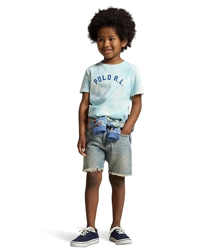 Футболка с логотипом тай-дай Polo Ralph Lauren Kids, Vessel Blue — фото 3