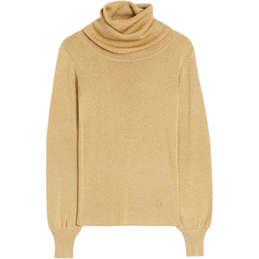 

Свитер водолазка с логотипом Valentino, золото