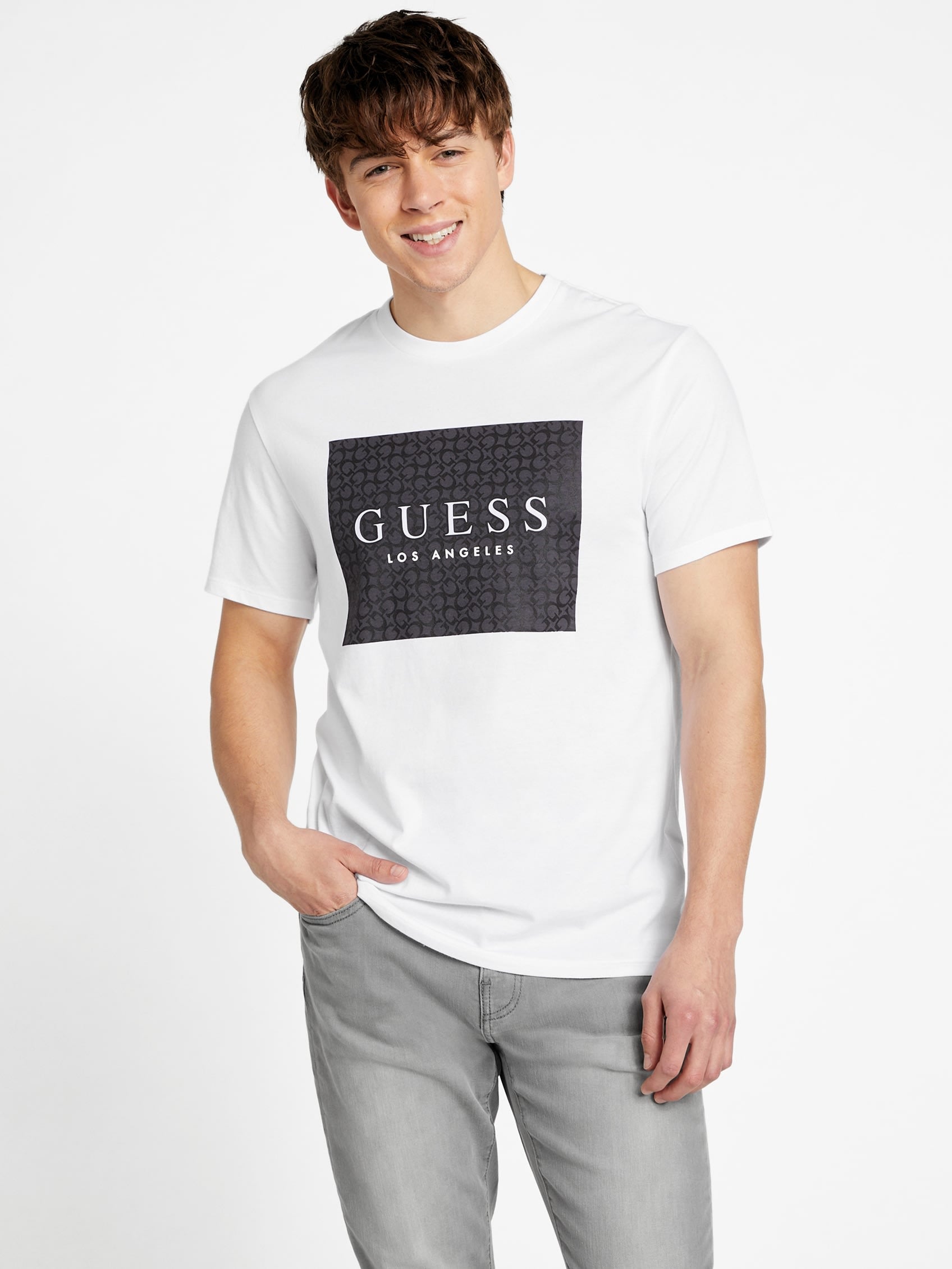 

Футболка с логотипом Eco Birch Guess Factory, цвет pure white