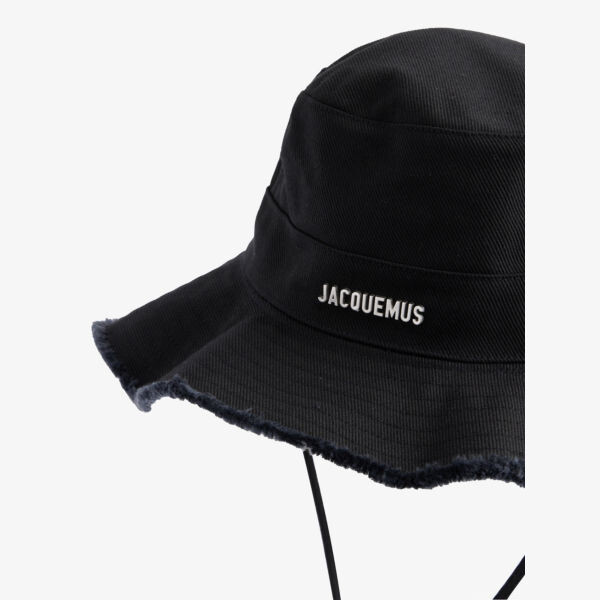 Солнцезащитная шляпа Le Bob Artichaut из хлопкового твила Jacquemus, черный — фото 2