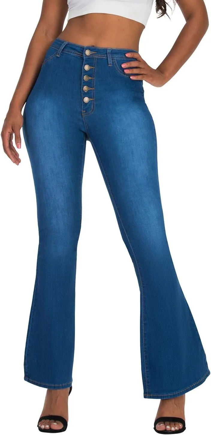 

Джинсы JAZZ & BLUE DENIM High Rise-Waisted Bell Bottom Flare