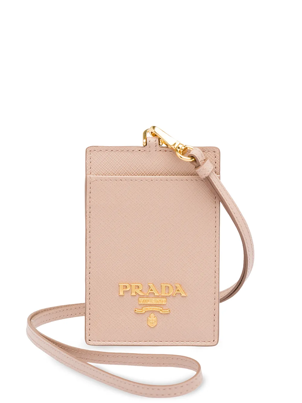 

Сафьяновый футляр для бейджа Prada, розовый