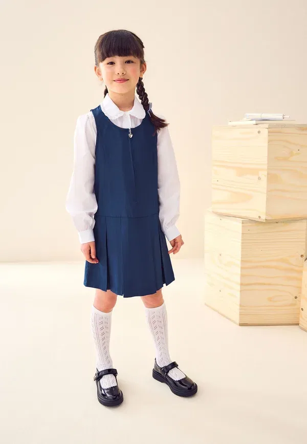 Комбинезон-сарафан Next, Zip Front Pinafore Day Dress, ярко-синий — фото 4