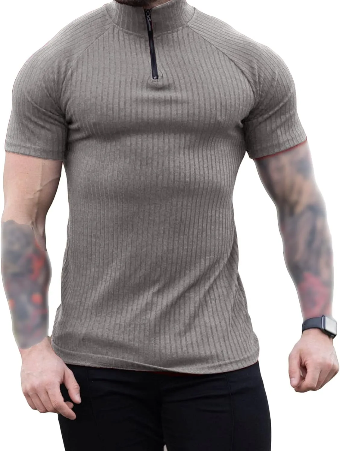 

Текстурированная Slim Fit пуловер Casual Golf Shirts Collared T Shirt Short Sleeve Knit T-Shirts для мужчин