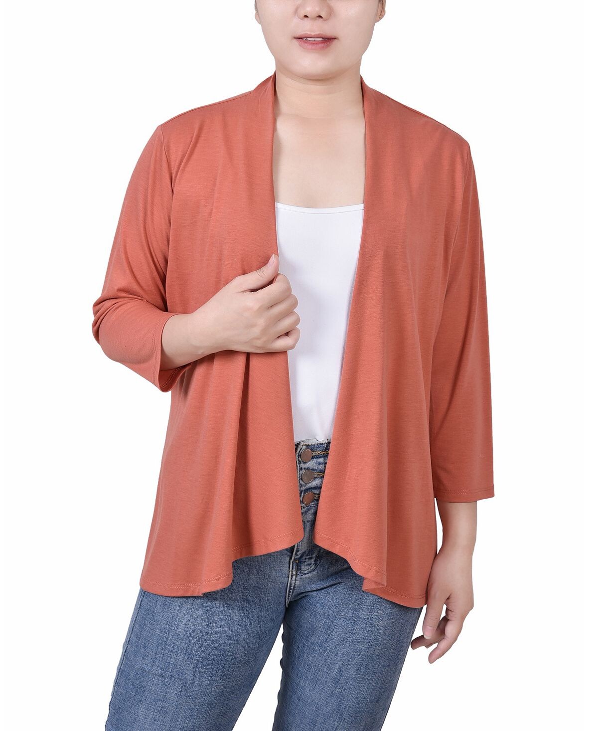 

Женский однотонный кардиган с рукавами 3/4 NY Collection