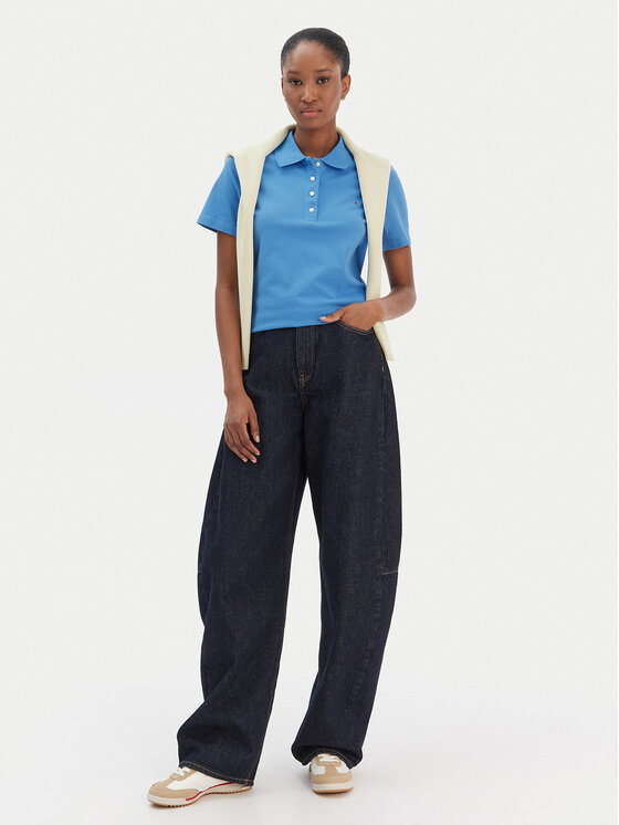 Поло slim fit 1985 WW0WW43225 Tommy Hilfiger, синий — фото 2