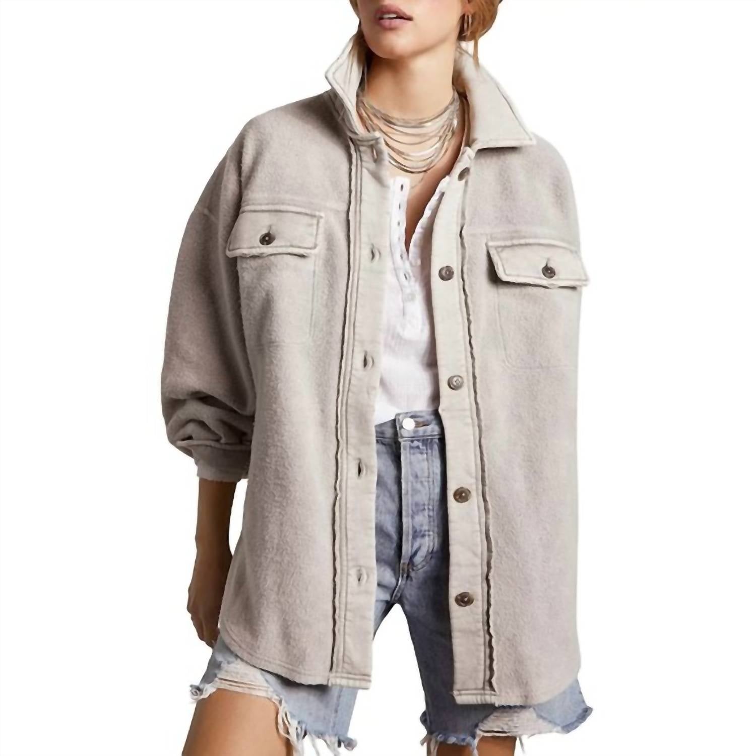 

Женская куртка Ruby в цвете Stone, Grey, Off White Free People