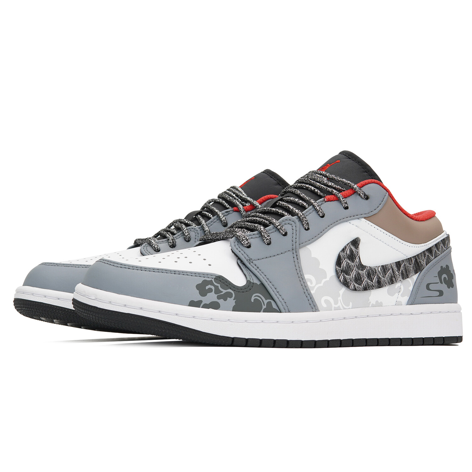 

Кроссовки Air Jordan 1 Vintage Basketball Shoes Men Mid-Top White Gray