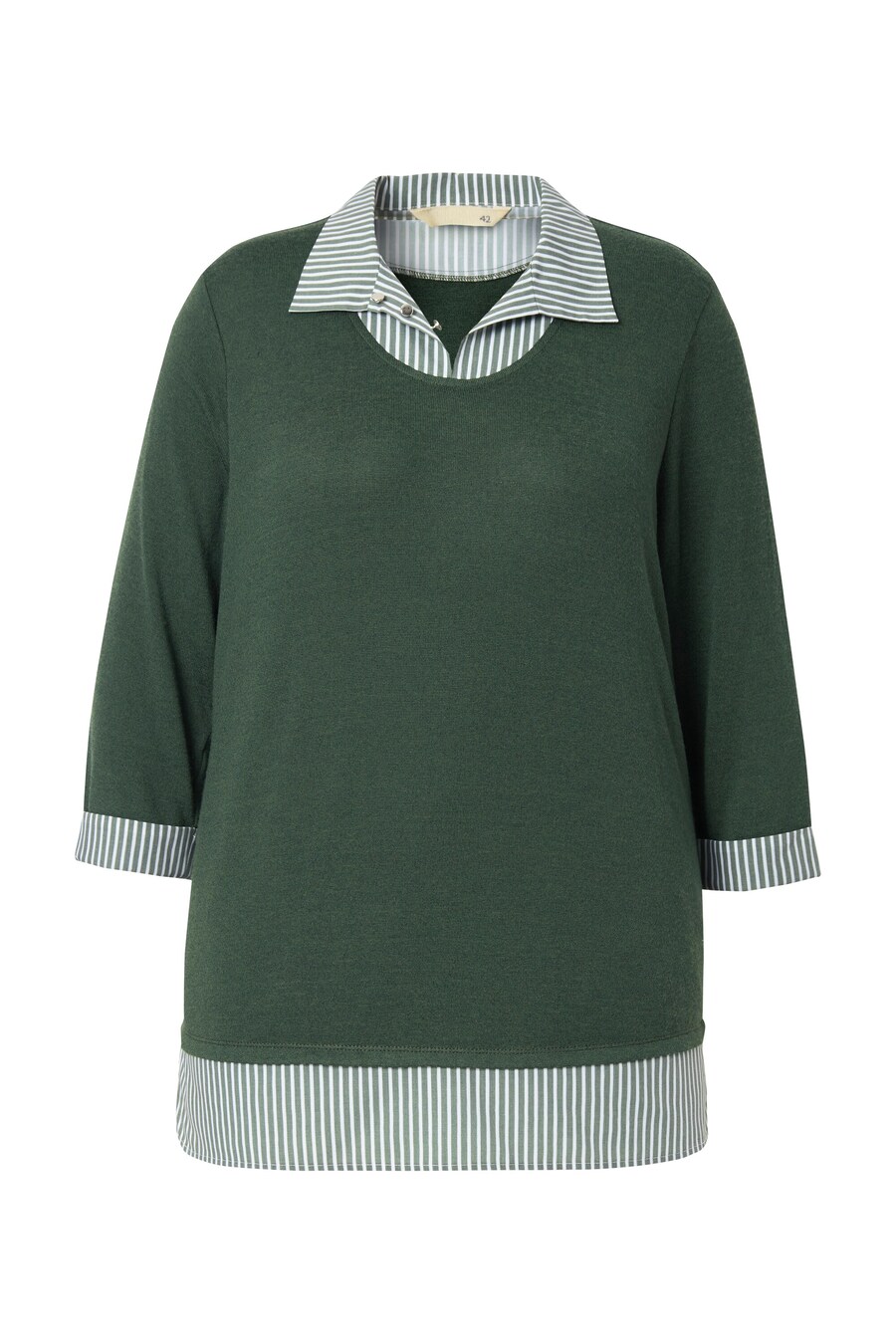 

Тонкий вязаный свитер MIAMODA Sweater, темно-зеленый
