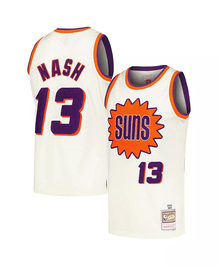 

Мужская баскетбольная майка Steve Nash Cream Phoenix Suns Chainstitch Swingman Mitchell & Ness