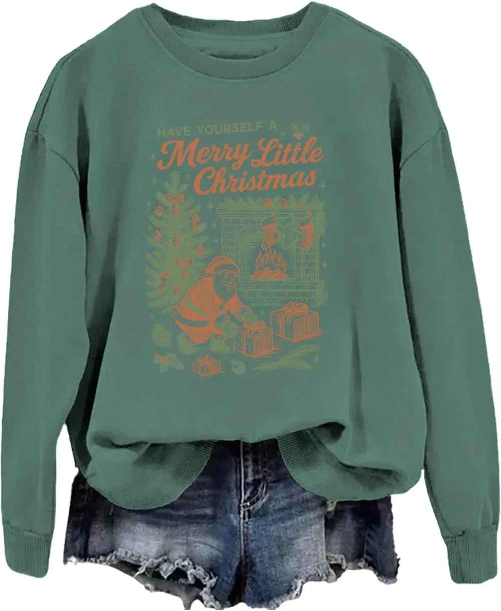 

Свитшот с Сантой Have Yourself A Merry Little Christmas JWVEL