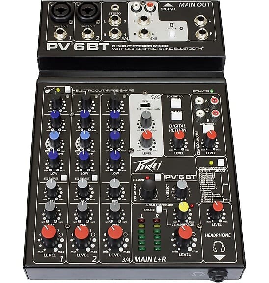 

Микшер Peavey PV6BT Mixer with Bluetooth