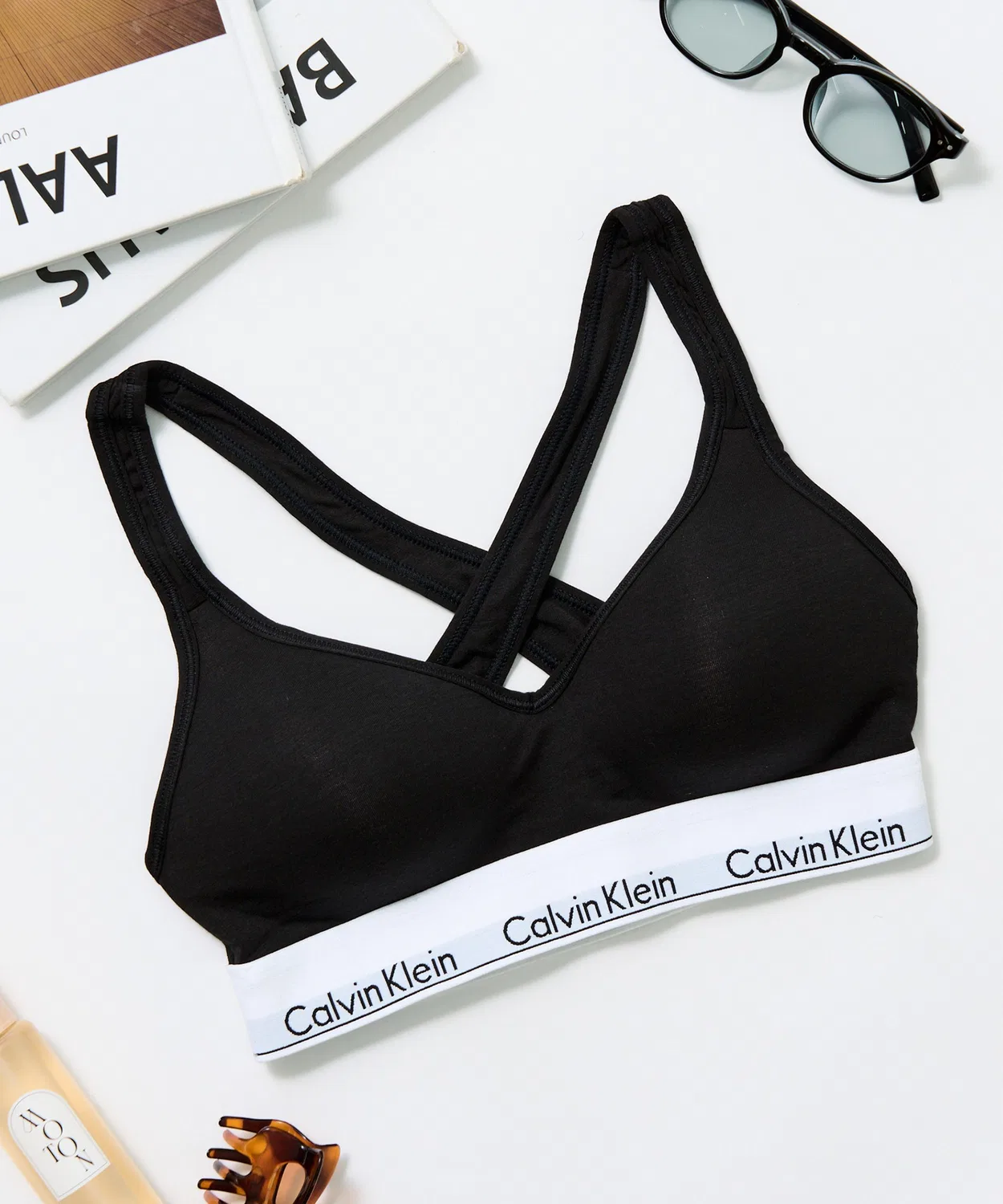 Бра Calvin Klein Modern Cotton хлопок с модалом и эластаном, чёрный