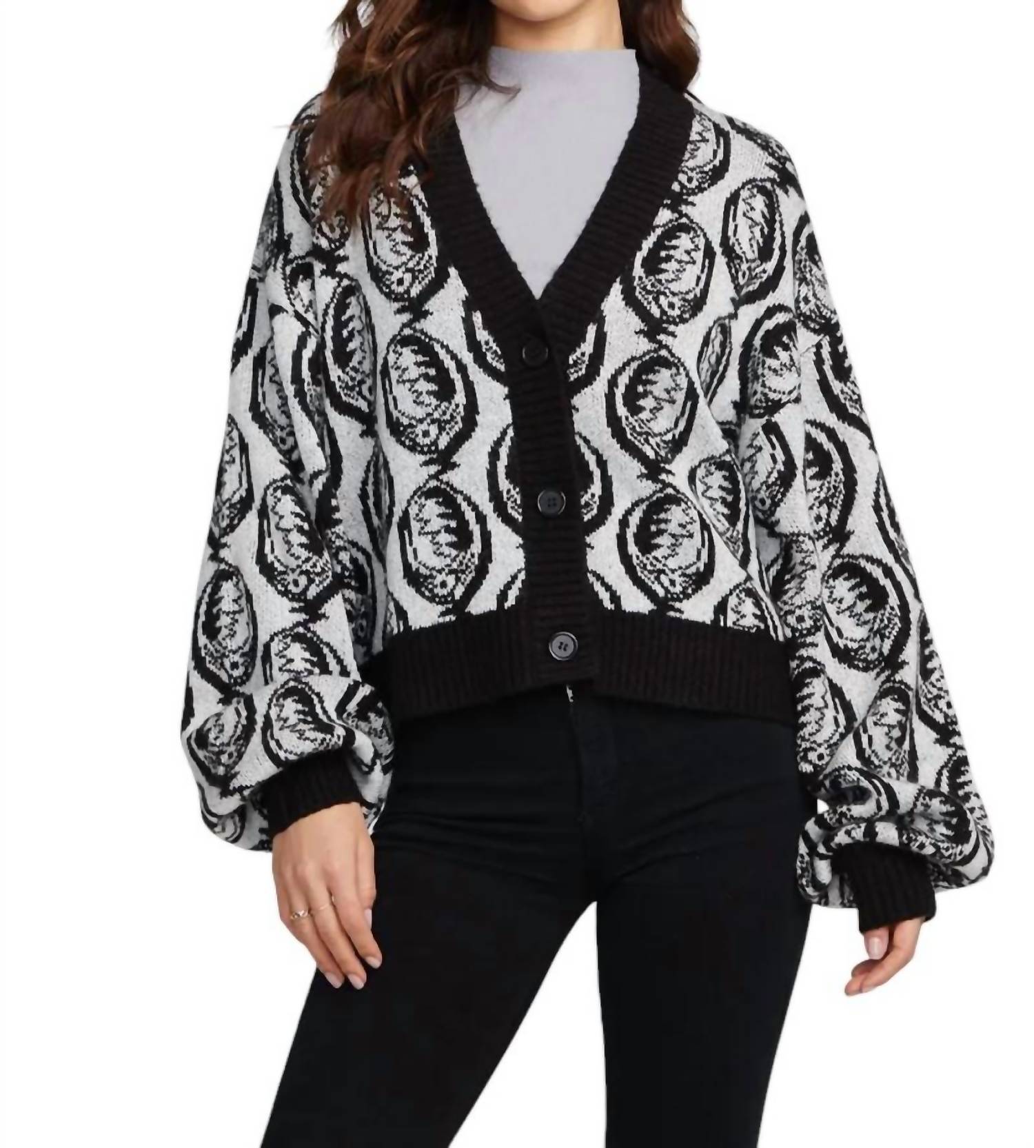 

Кардиган Grateful Dead Steal Your Face в ярко-белом цвете Chaser