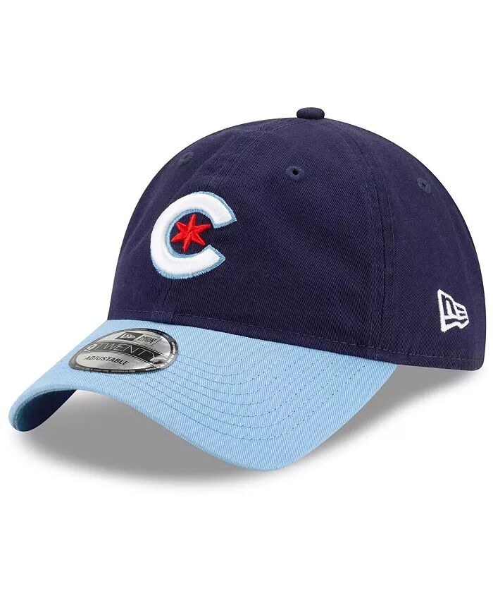 

Мужская темно-синяя, светло-голубая бейсболка Chicago Cubs City Connect 9TWENTY Adjustable Hat New Era
