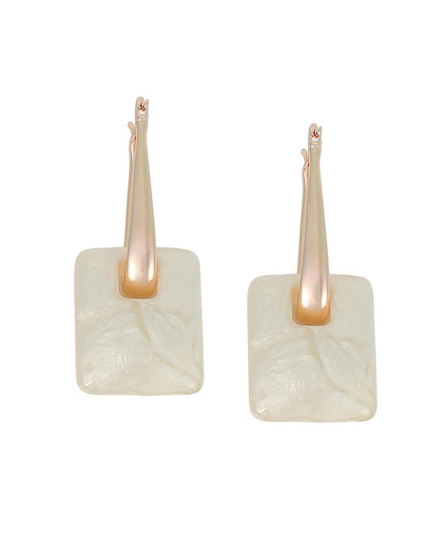 

Женские серьги-кольца Puffer-Glaze - розовое золото SOHI, Gold